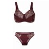 Lingerie-Set Spitzen-BH & Tanga mit verstellbarem Träger für Damen