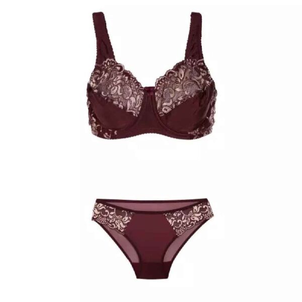 Lingerie-Set Spitzen-BH & Tanga mit verstellbarem Träger für Damen