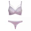 Lingerie-Set Spitzen-BH & Tanga mit Dentelle-Stickerei, 2 Teile
