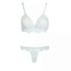 Lingerie-Set Spitzen-BH & Tanga mit Dentelle-Stickerei für Damen