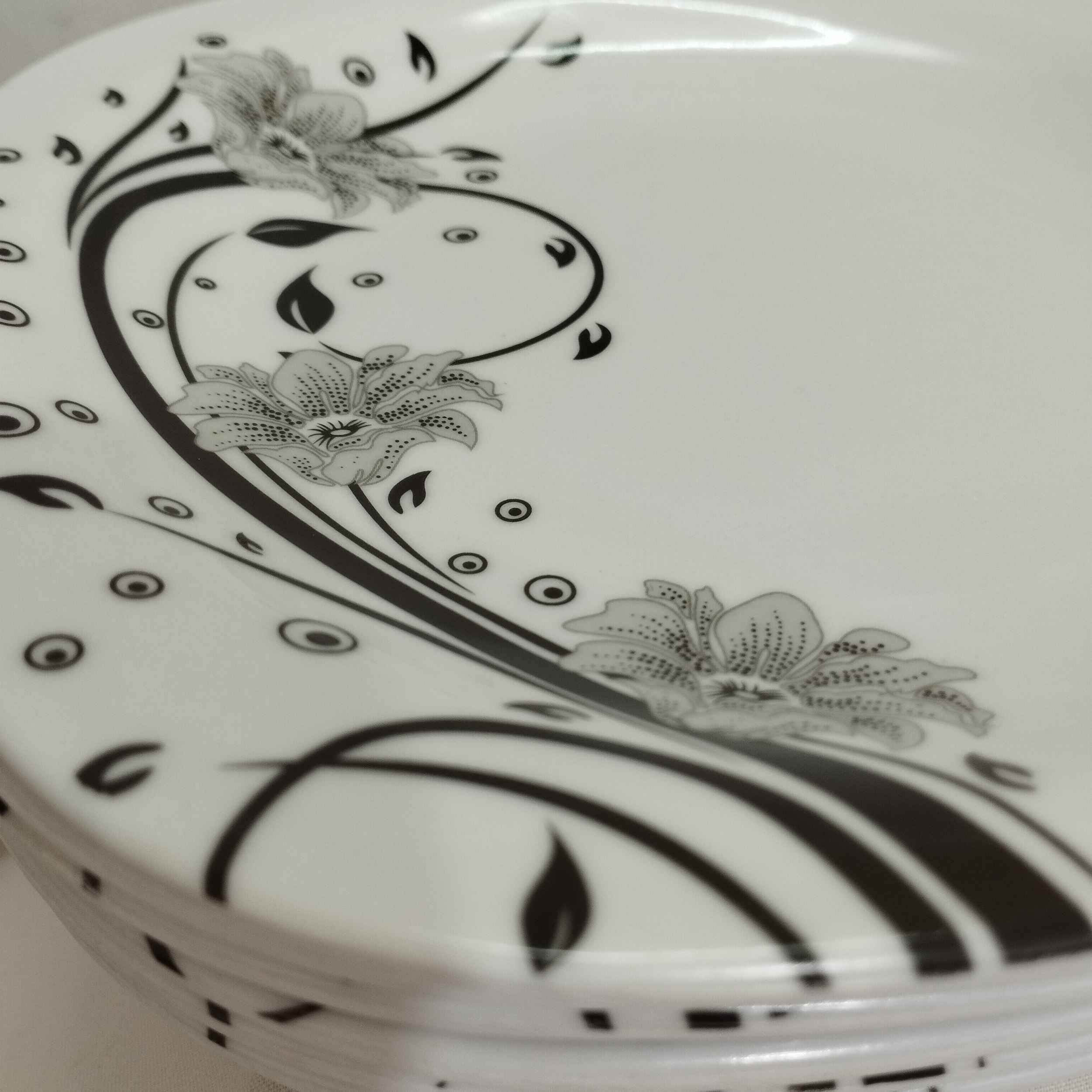 Melamin-Geschirrset – Langlebig & Unzerbrechlich (Packung mit 6)