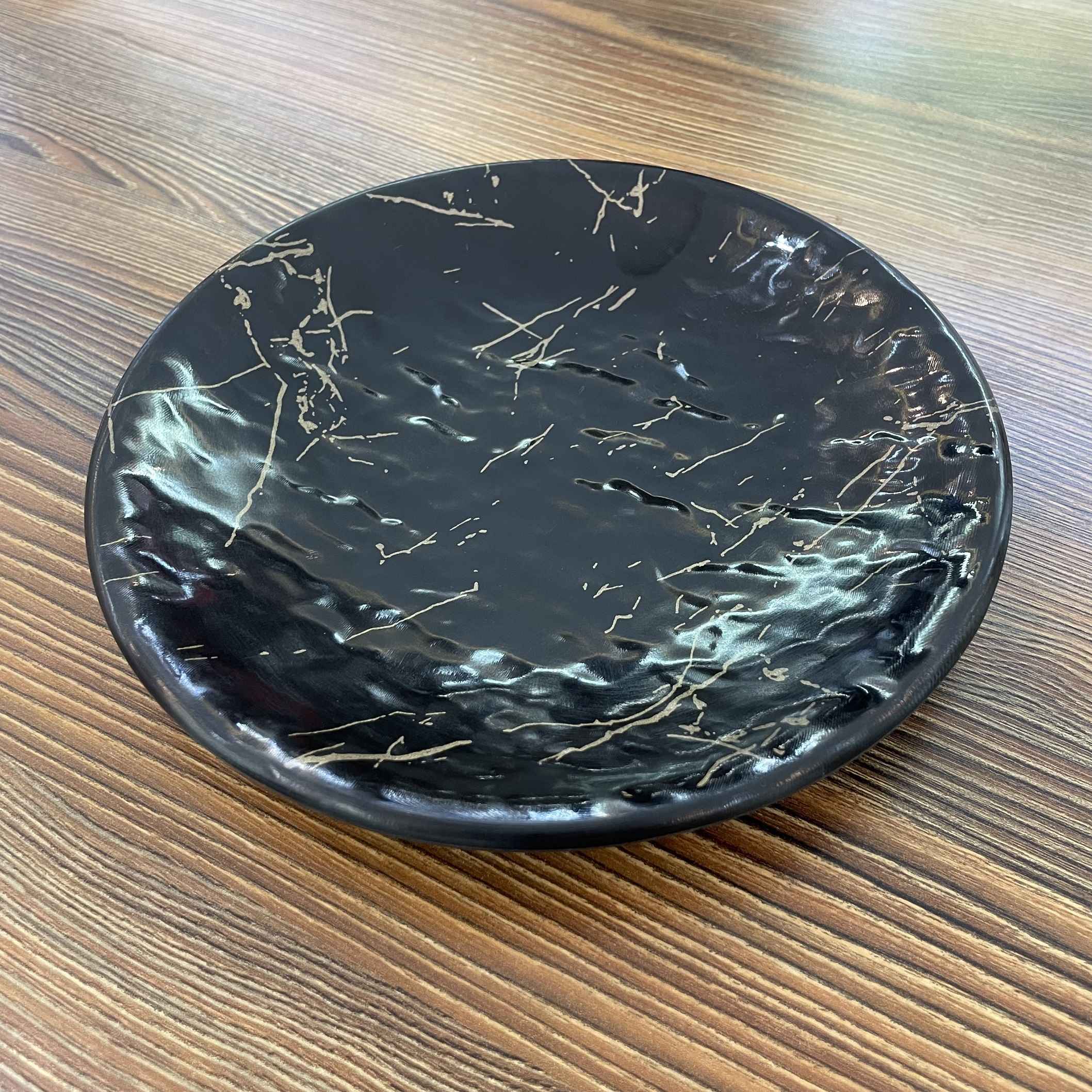 Melamin-Geschirrset, Mikrowellenfest im Marmor-Design, Packung mit 3