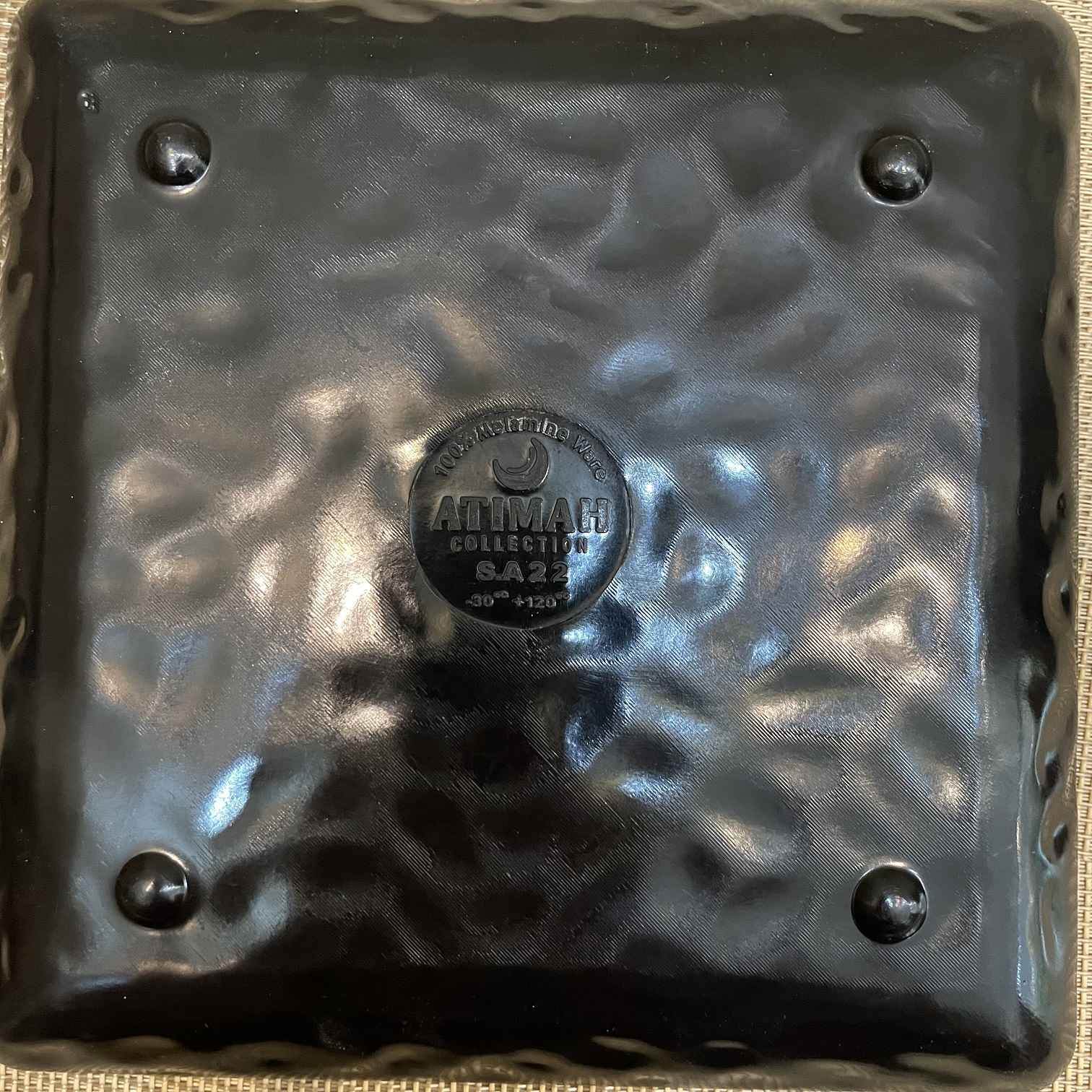 Melamin-Geschirrset, Mikrowellenfest, Quadratische Form, Packung mit 3