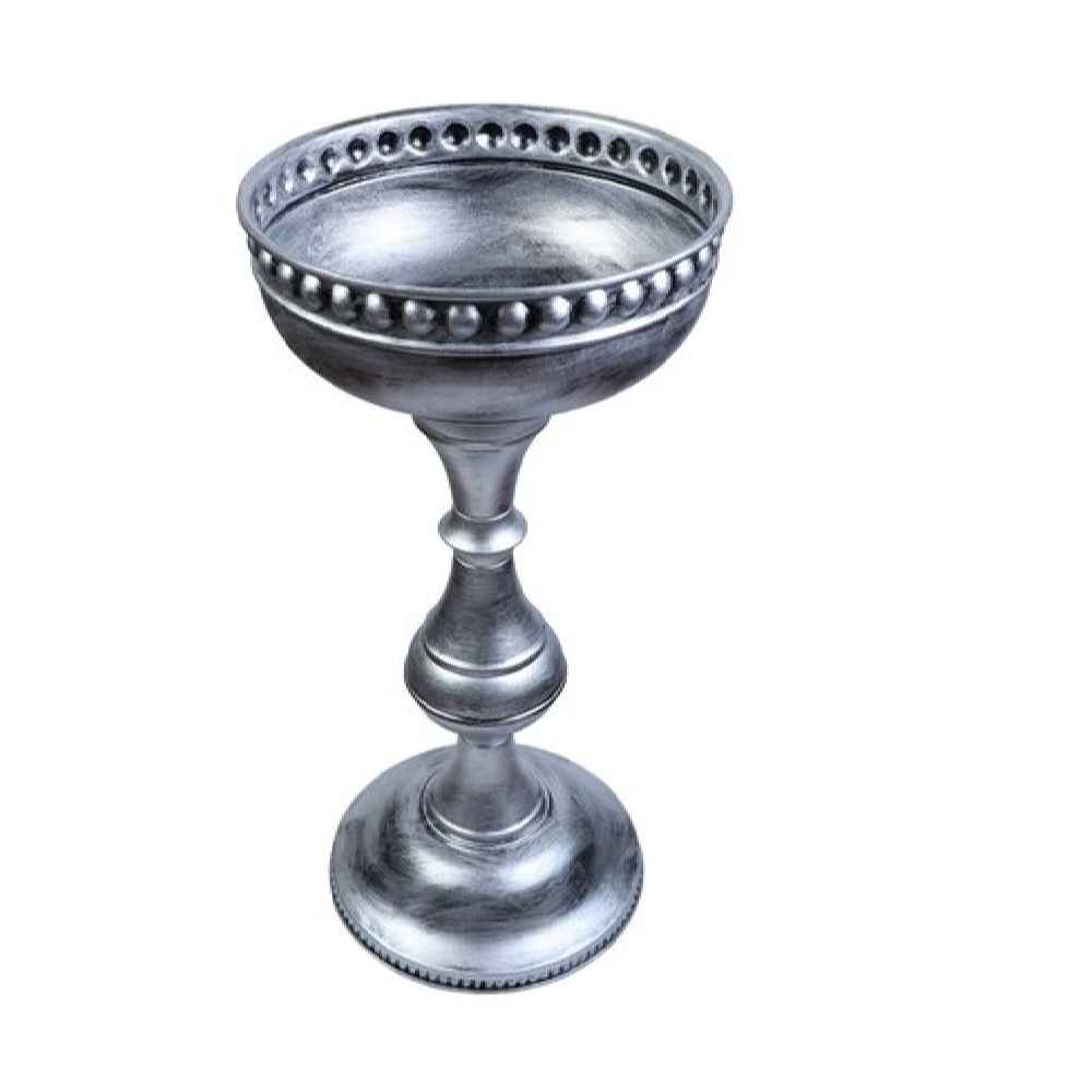 Metall-Ausstellungsschale Bodenständer für Nüsse und Gewürze Modell Patina