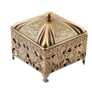 Metall-Zuckerschale mit Deckel – Florales Design Diyana