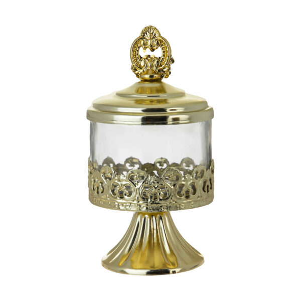 Metall-Zuckerschale mit Deckel - Modell Lux