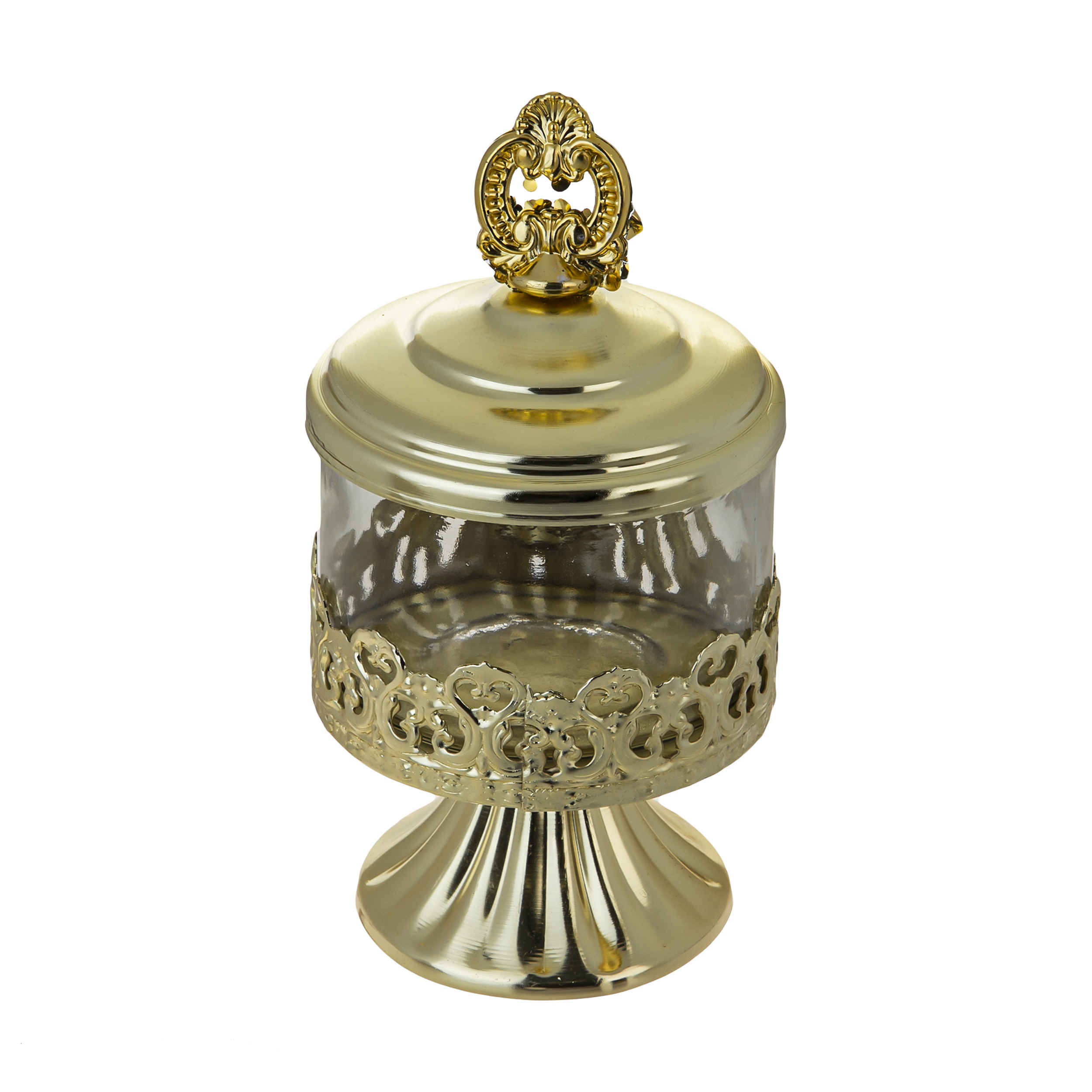 Metall-Zuckerschale mit Deckel – Modell Lux