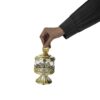 Metall-Zuckerschale mit Deckel - Modell Lux