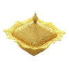Metall-Zuckerschale mit Deckel - Lux