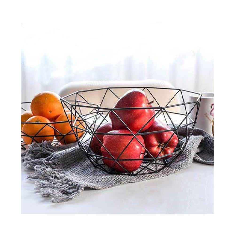 Obstkorb aus Metalldraht polygonal geformt Modell Almas