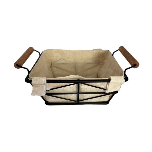 Obstkorb aus Metalldraht mit Griff und abnehmbarem Deckel