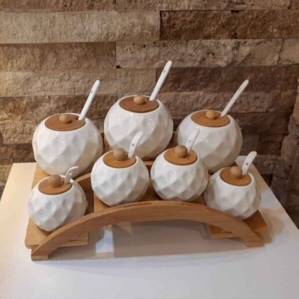 Porzellan-Aufbewahrungsglas – Stilvolle Aufbewahrung für Kaffee, Tee & mehr, geprägt Hadis