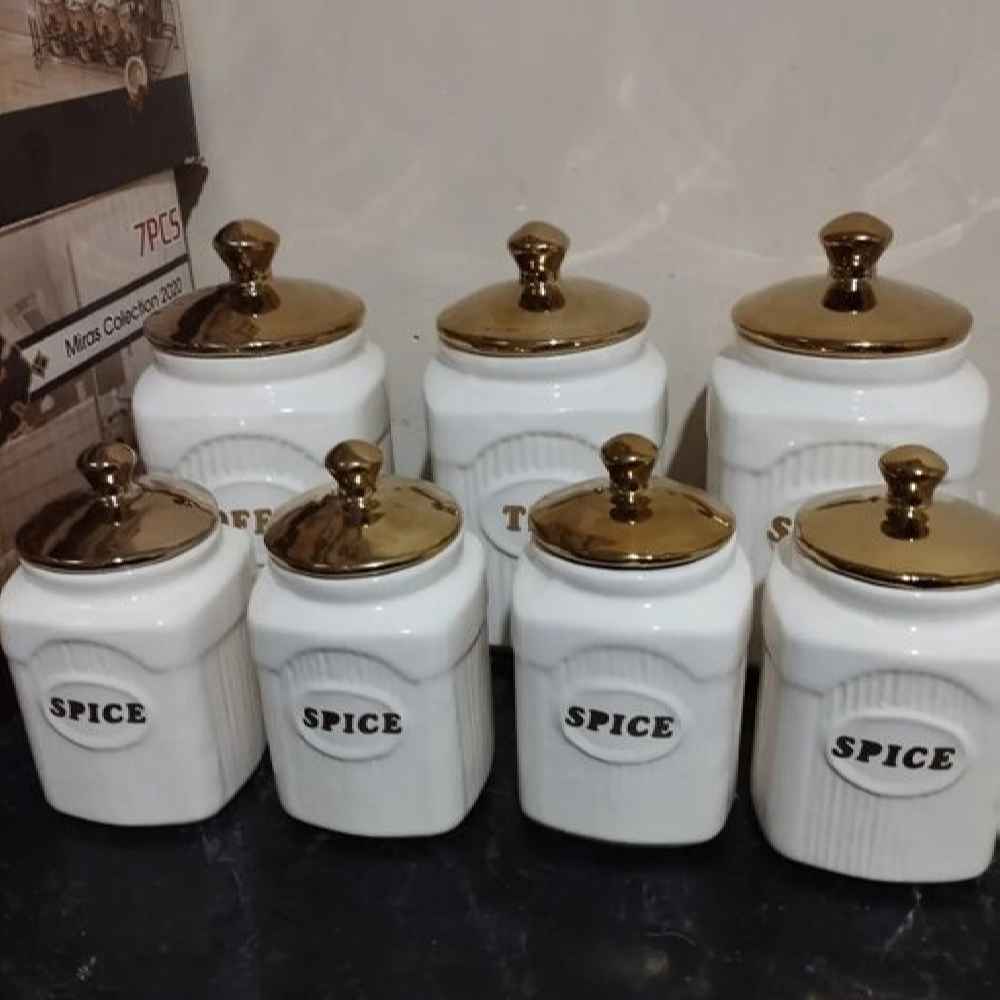 Geprägte Keramikdose für die Küche, Modell Mana