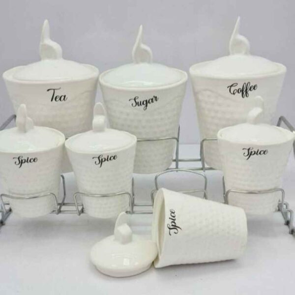 Porzellan-Aufbewahrungsglas – Stilvolle Aufbewahrung für Kaffee, Tee & mehr, geprägt Yuna