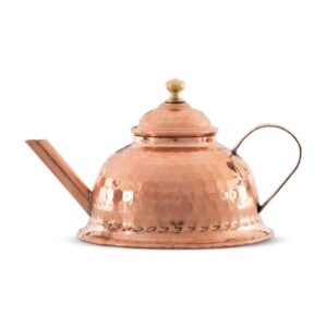 Teekanne mit Safran-Infusor handgefertigt mit Hammerschlagtechnik