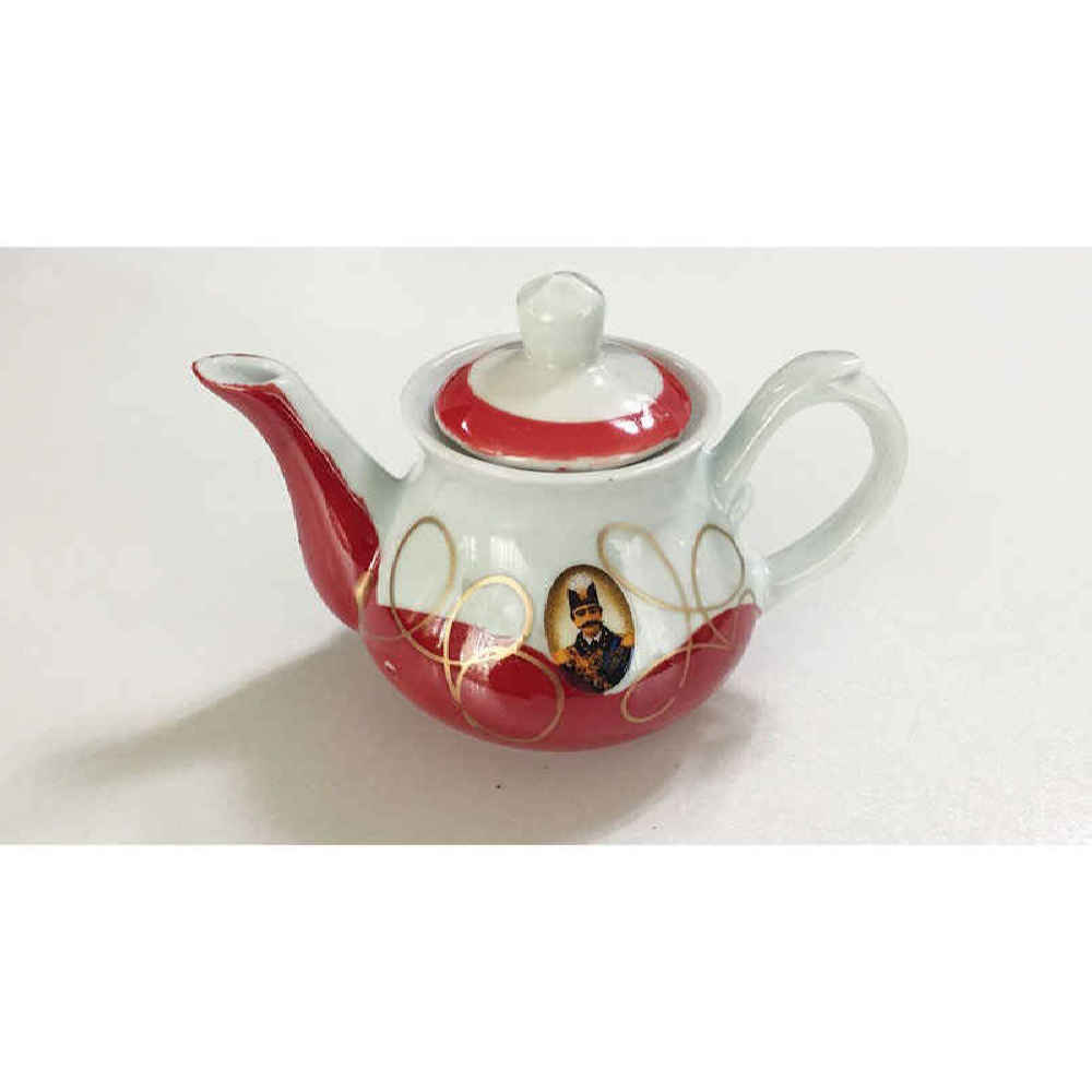 Teekanne mit Safran-Infusor im persischen Qajari-Design Modell Shah Abbasi