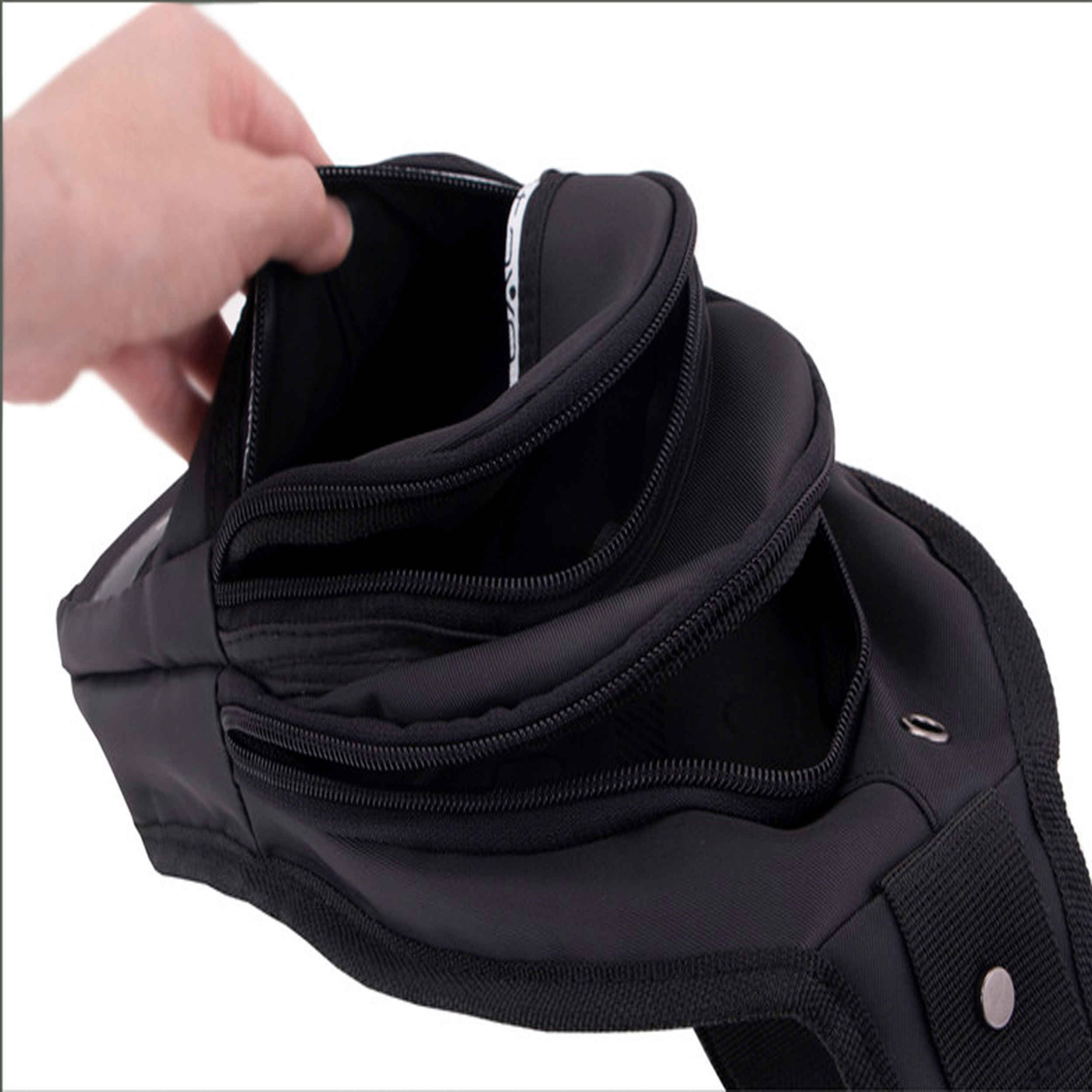 Canvas-Umhängetasche mit mehreren Fächern für ein aktives Leben