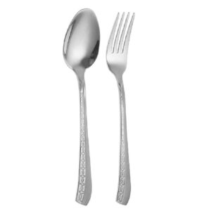 Spülmaschinenfestes Löffel- und Gabel-Besteck Set mit Ketten-Design