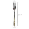 Löffel- und Gabel-Besteck Set mit Golden-Design, 12 Teile, Modell Linear