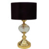 Akzent Tischlampe mit Stoff-Trommel Lampenschirm Daian