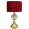 Akzent Tischlampe mit Stoff-Trommel Lampenschirm Daian