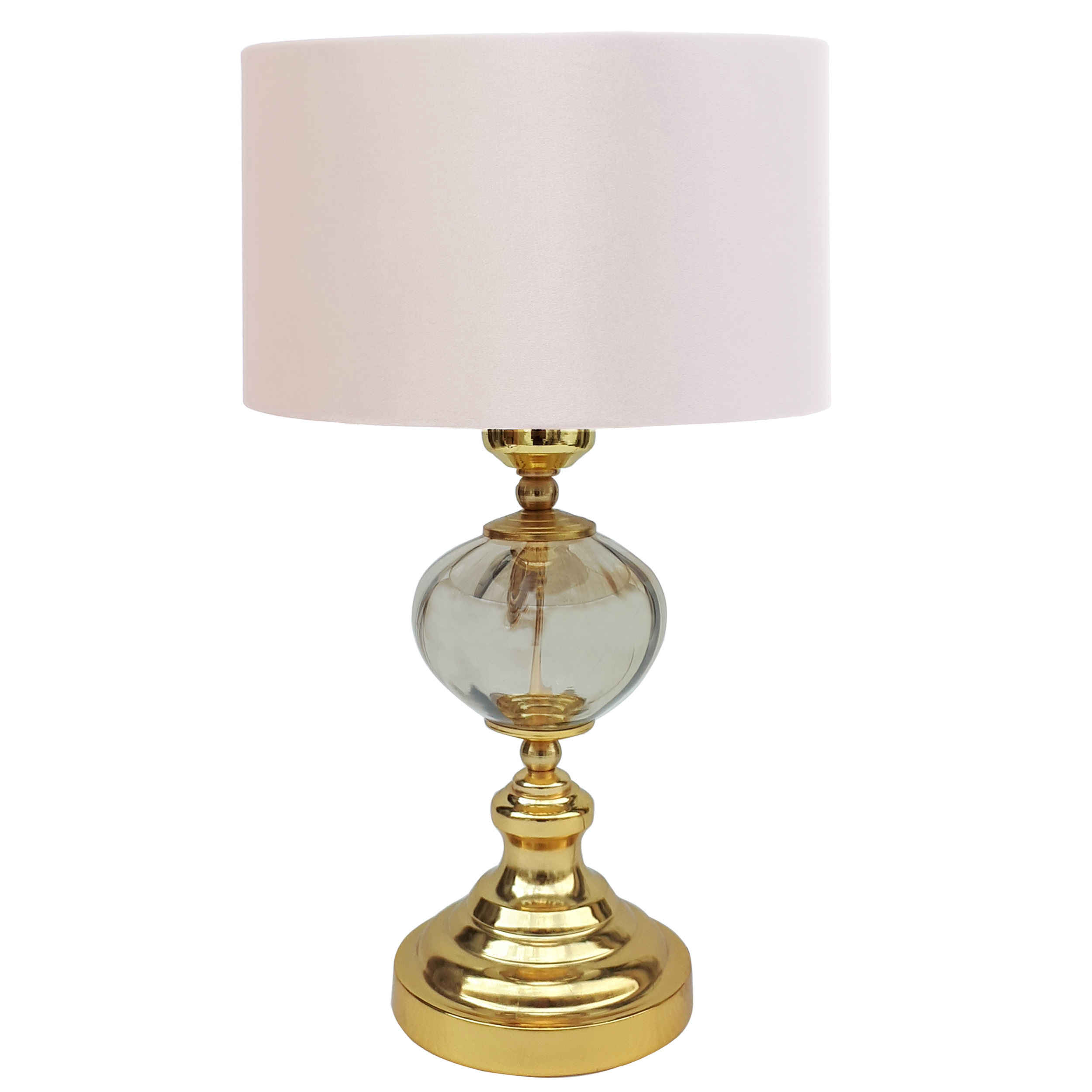 Akzent Tischlampe mit Stoff-Trommel Lampenschirm Daian