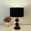 Akzent Tischlampe mit Stoff-Trommel Lampenschirm Orb