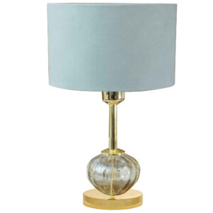 Akzent Tischlampe mit Stoff-Trommel Lampenschirm Shayan