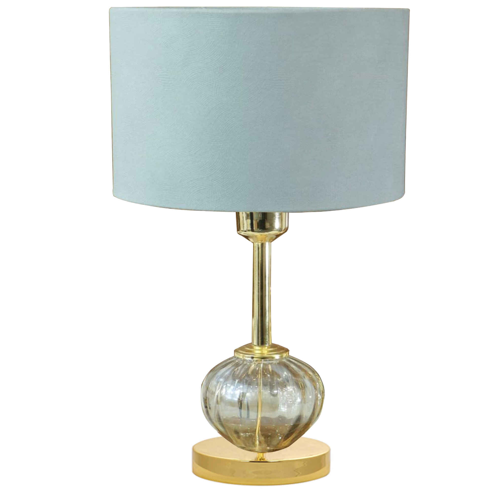 Akzent Tischlampe mit Stoff-Trommel Lampenschirm Shayan