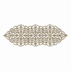 Tischläufer Kunstleder verziert mit elegantem Glitzer Design