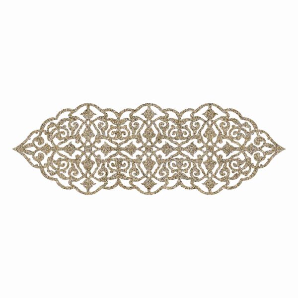 Tischläufer Kunstleder verziert mit elegantem Glitzer Design