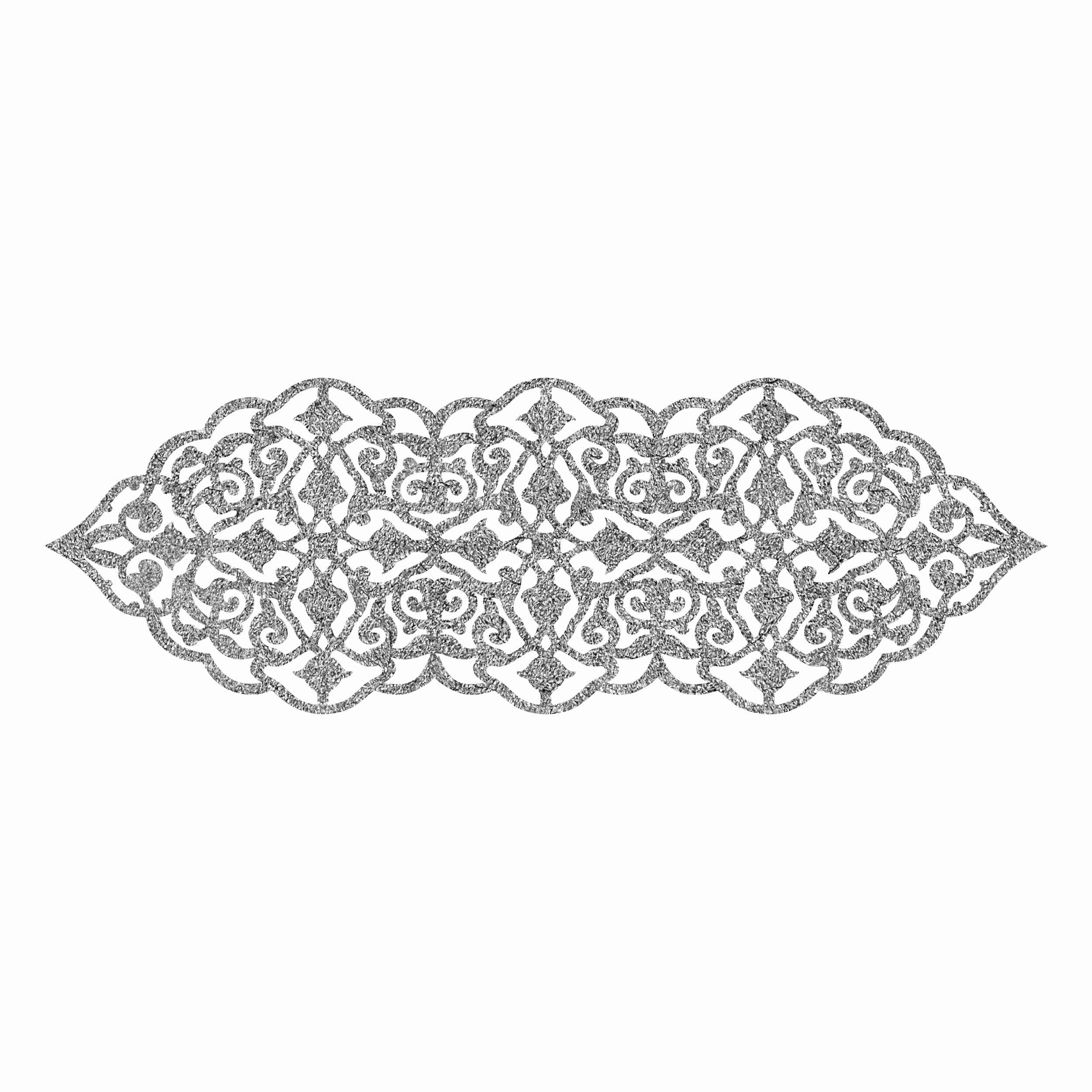 Tischläufer Kunstleder verziert mit elegantem Glitzer Design