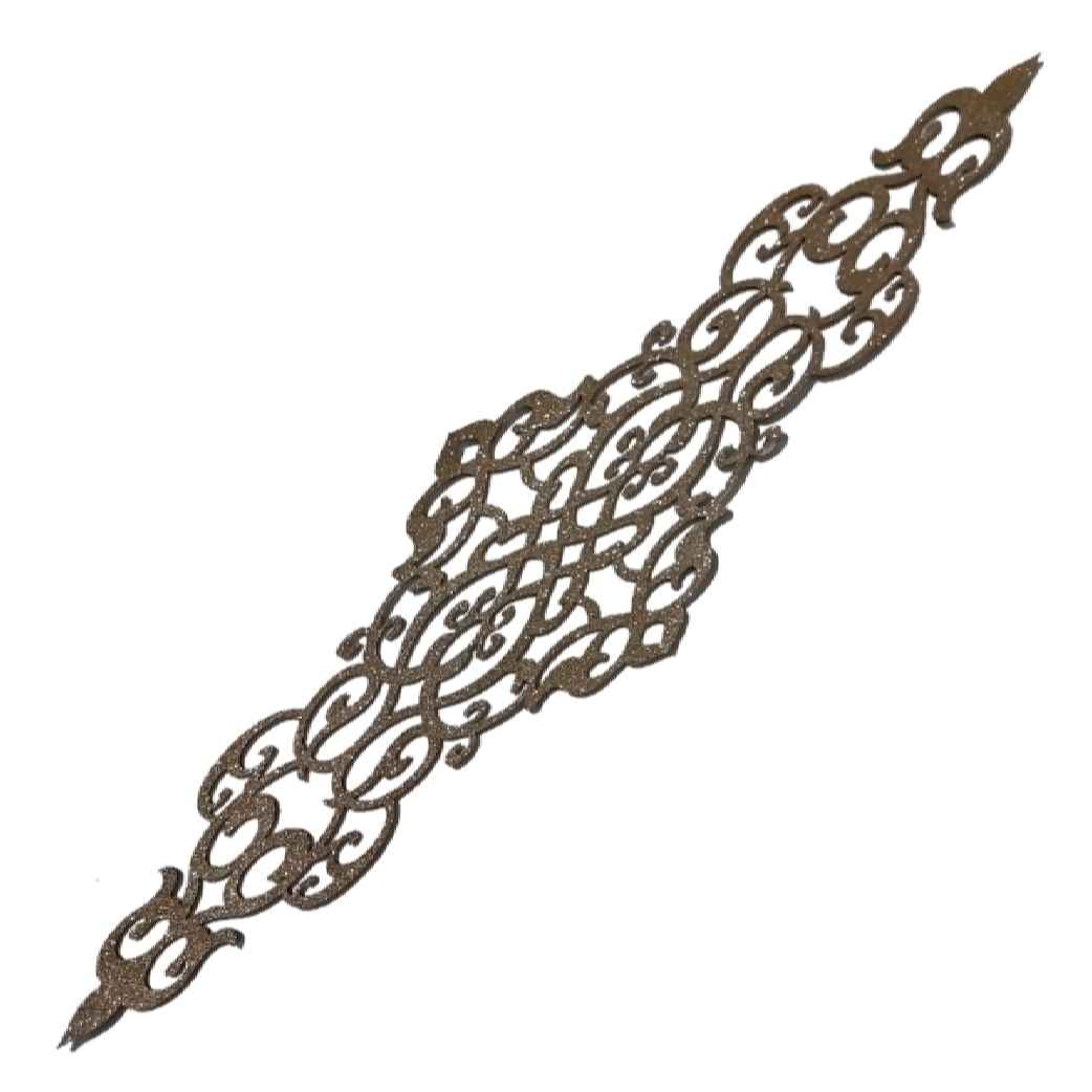 Tischläufer Kunstleder mit zartem Glitzer Design