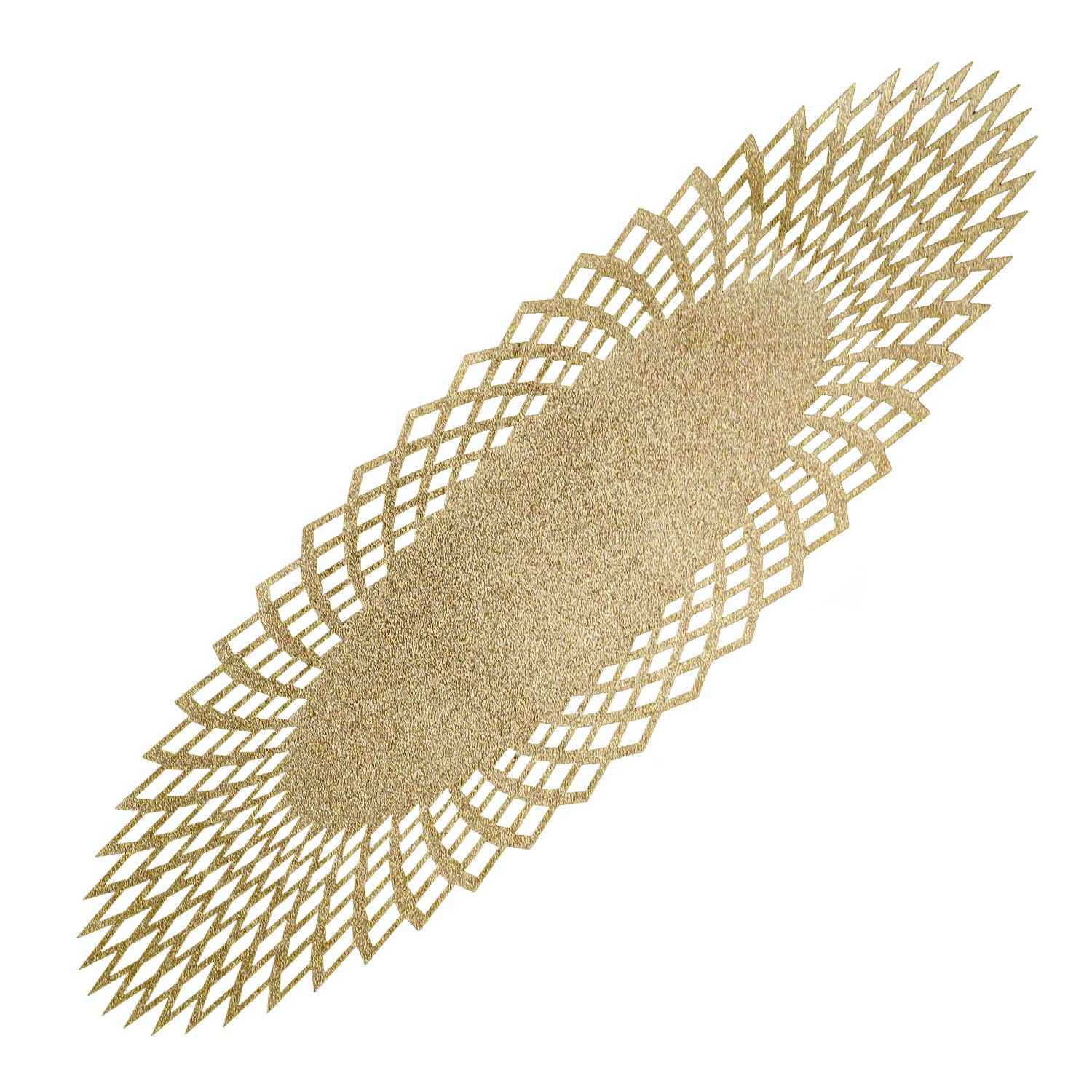 Tischläufer Kunstleder mit elegantem Glitzer Design