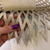 Tischläufer Kunstleder mit elegantem Glitzer Design