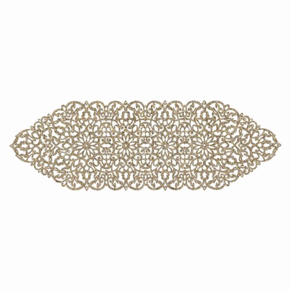 Tischläufer Kunstleder mit modernem Glitzer Design