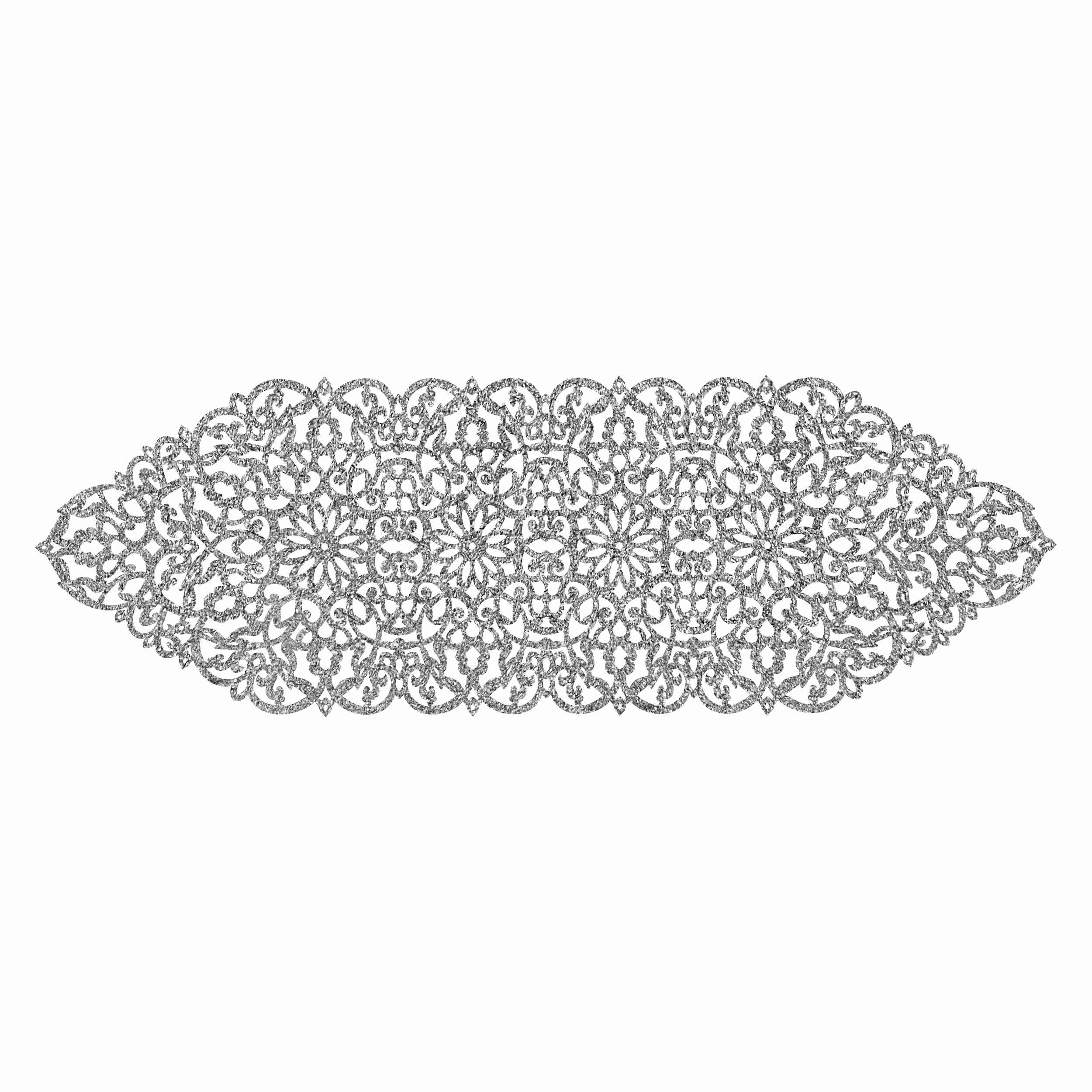 Tischläufer Kunstleder mit modernem Glitzer Design