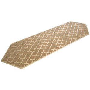 Tischläufer aus Leder & Samt braune Eleganz in Diamantform