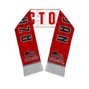 Schal mit dem Logo des Tractor Fußball Clubs für Fans – Rot & Weiß