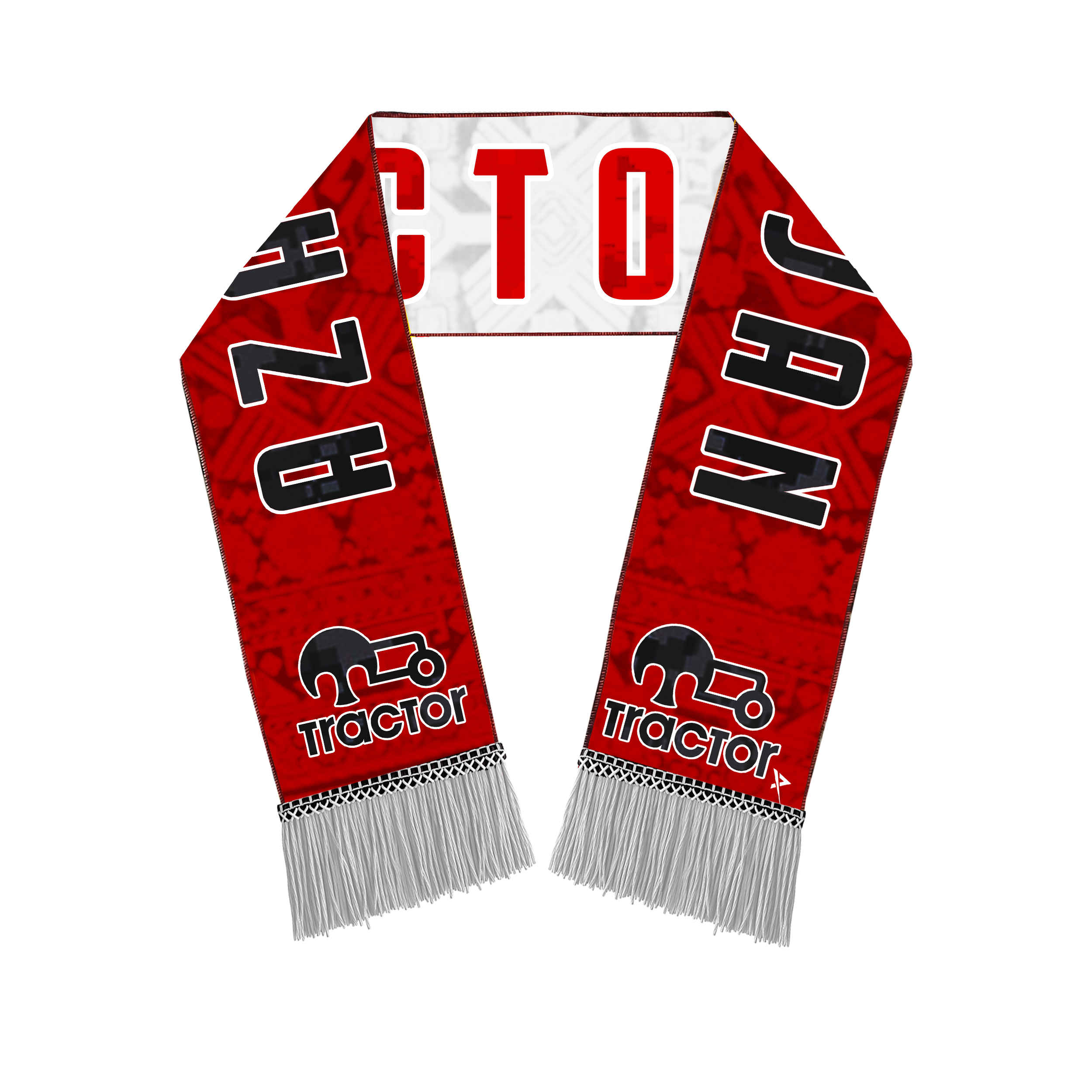 Schal mit dem Logo des Tractor Fußball Clubs für Fans – Rot & Weiß