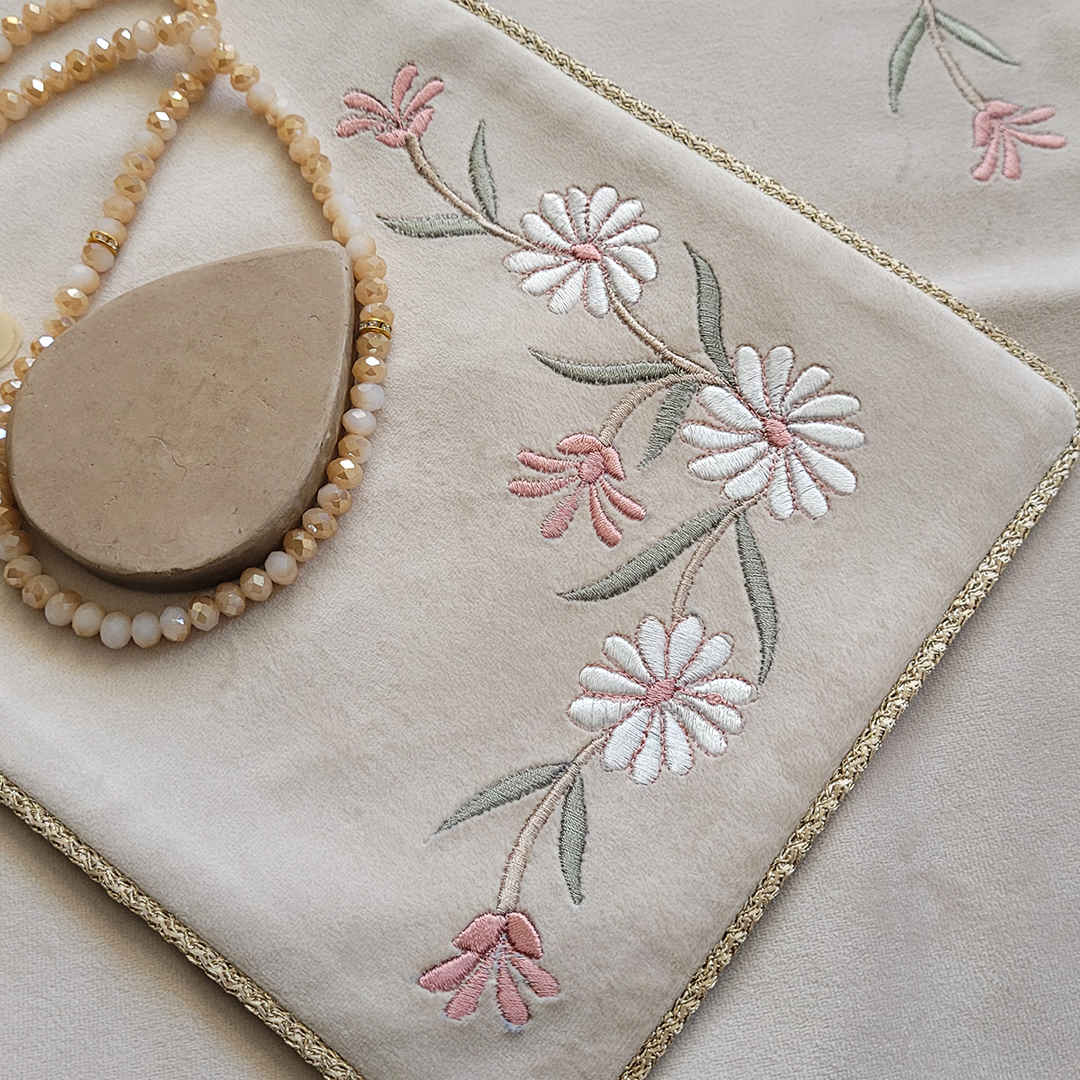 Reisegebetsteppich für Muslime, taschengröße & tragbar, Sajada bestickt