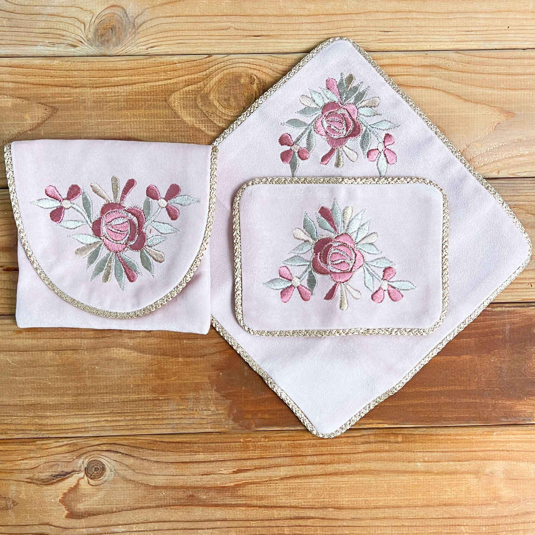 Reisegebetsteppich für Muslime, taschengröße & tragbar, Sajada Blumen