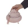 Samt-Schmuckbox mit Blumen-Griff Modell Chic