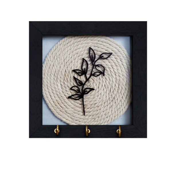 Dekorativer & handgefertigter Wand-Schlüsselhalter mit Boho-Makramee-Design