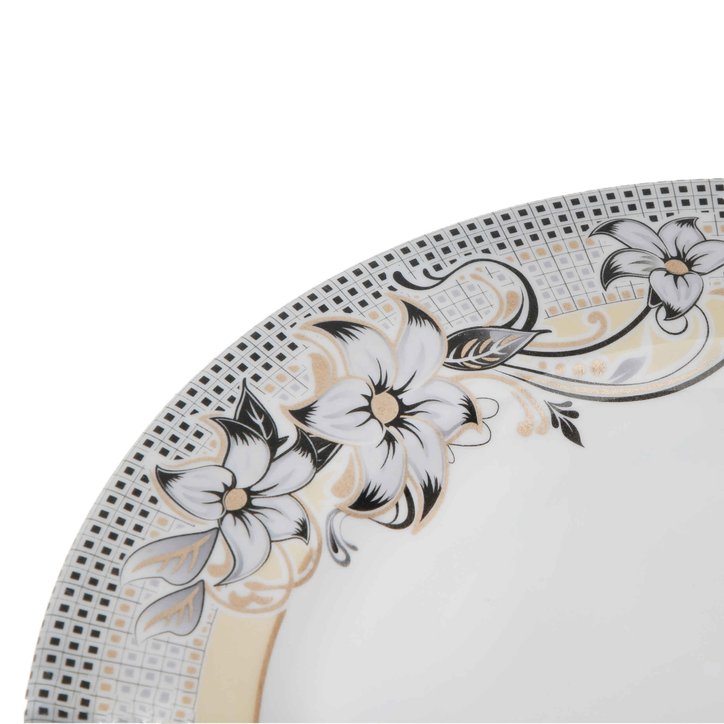 Weißes Melamin-Geschirrset, Bruchfest für den täglichen Gebrauch, Packung mit 6