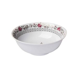 Weißes Melamin Dinnerware Schüsseln Set, Spülmaschinenfest - Modell Hani (Set aus 6)