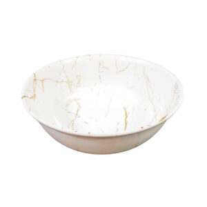 Weißes Melamin Dinnerware Schüsseln Set, Spülmaschinenfest – Modell Hani (Set aus 6)
