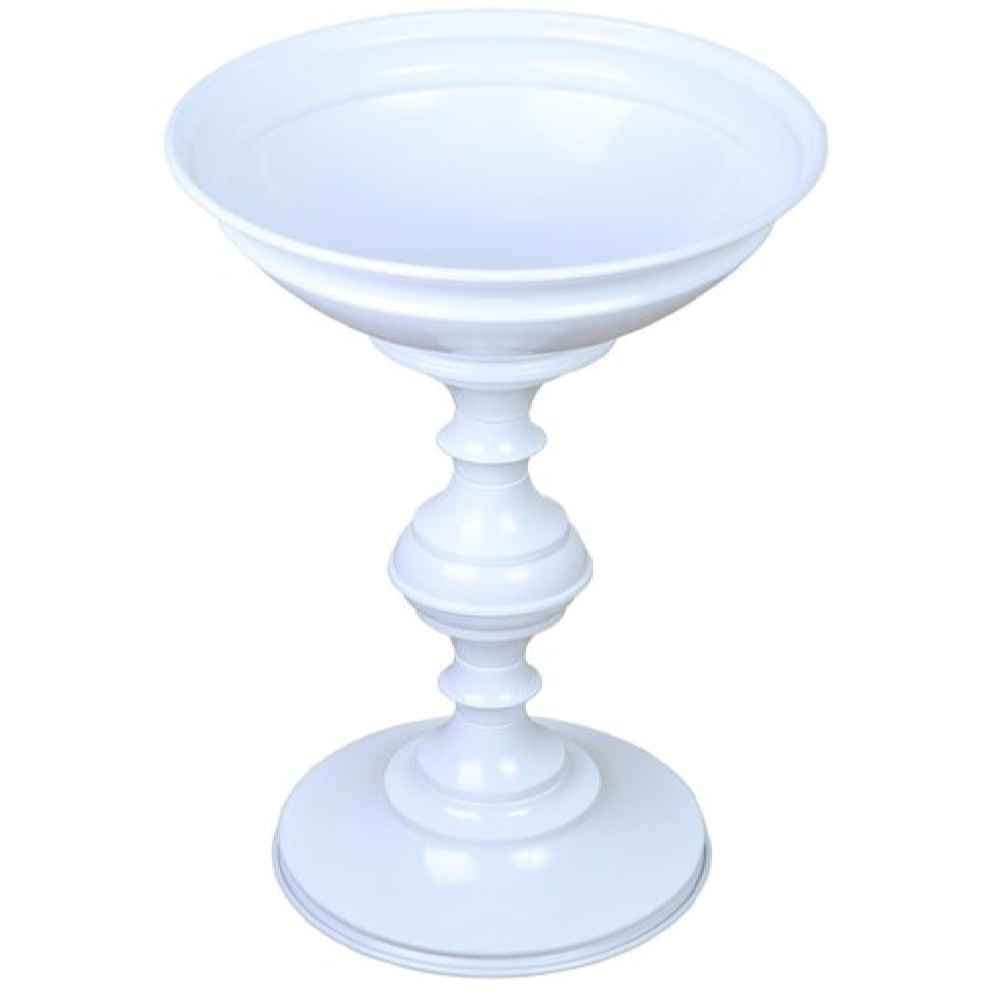 Weiße Metall-Ausstellungsschale Bodenständer für Nüsse und Gewürze