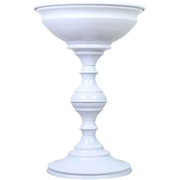 Weiße Metall-Ausstellungsschale Bodenständer für Nüsse und Gewürze