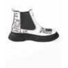 Graffiti-Druck Chelsea-Stiefel – Synthetisches Leder für Frauen